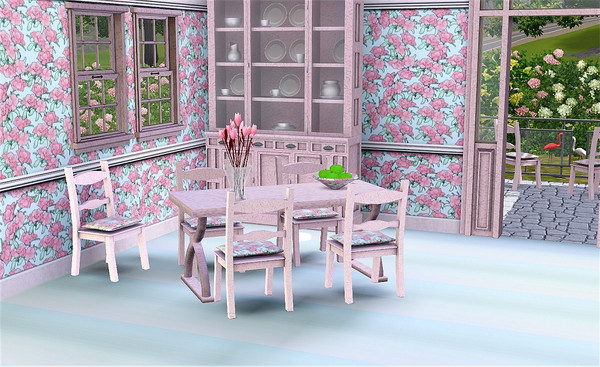 Sims 3 — marcorse_captivating pattern by marcorse — A captivating repeat pattern of floral sprays in pink tonings.