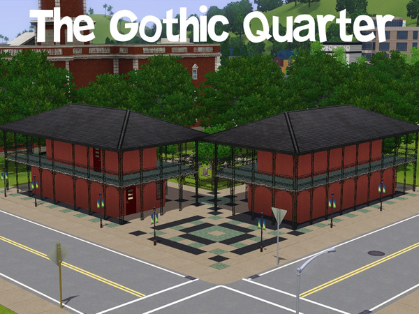 Sims 3 — The Gothic Quarter by frisbud — Part of my Sims1 conversion series. The Gothic Quarter was a community Old Town