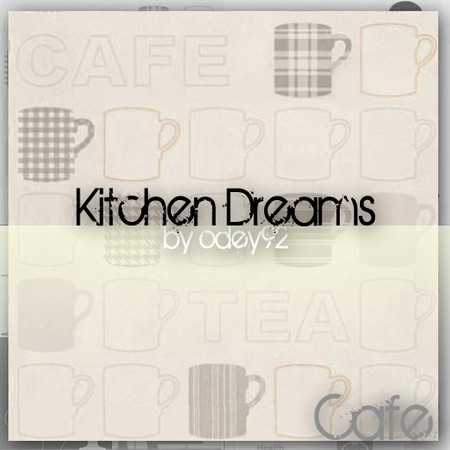 Sims 3 — Cafe by Odey92 — A textured vinyl wallcovering with repeated designs of mugs, some with funky patterns on and