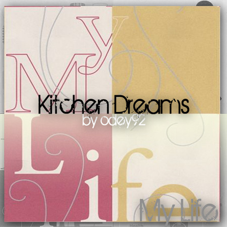 Sims 3 — My Life by Odey92 — A bold tile effect textured vinyl wallcovering with lettering spelling 'My Life' showing in