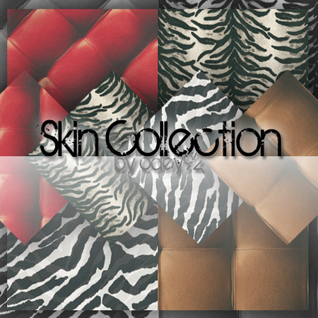 Sims 3 — Skin Collection by Odey92 — A set of four fake leather and furs for your homes. 2 leather, and 2 fur patterns,