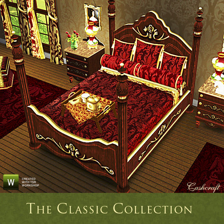 Sims 3 — Classic Collection Bed by Cashcraft — A classic and traditional styled four post double bed. Created by