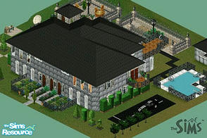 Sims 1 — The Ultimate Sugarbees Mansion by MasterCrimson_19 — On the first floor, this home has a music room, dining