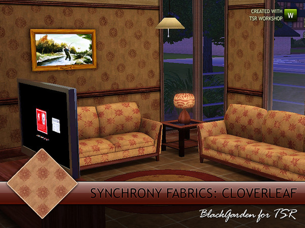 Sims 3 — Synchrony Fabrics: Four Leaf Clover by BlackGarden — Simple soft silky fabric from the synchrony series. Adorned