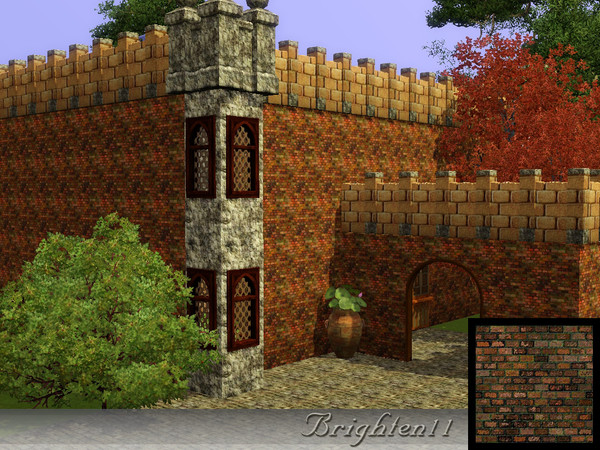 Sims 3 — BR11 Brown Brick by Brighten11 — Brown Brick - by Brighten11 for your building projects.