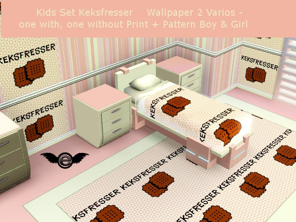 Sims 3 — Kids Set Keksfresser Wallpaper and Patterns by engelchen1202 — Kids Set Keksfresser Kindertapete 2 Varianten