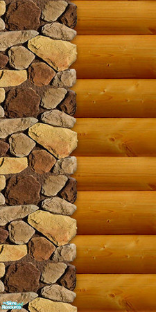 Sims 2 — Loigs&stones-red-left by Semitone — Loigs with stones - red color, left conor of wall. Set # 663531.