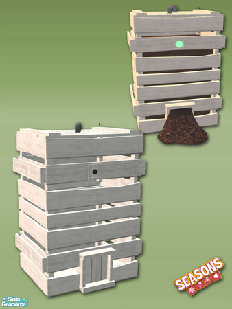 Sims 2 — The Garden Shed Composter - White by Shakeshaft — Part of a New Mesh Composter set, made to match my garden shed