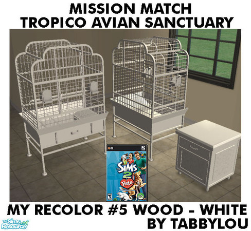 Sims 2 — TL - MM TropicoAvianSanctuary Recolor05WhWd by TabbyLou — My Recolor #5 Wood with White Accents for Recolors of