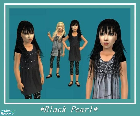 Sims 2 — Black Pearl -   Set by Dirtdevill — A set of Two chique dresses for girls made of the finest Chinese Silk &
