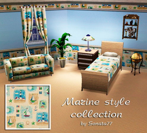 Sims 3 — Pattern_marinestyle_04 by Sonata77 — Marine pattern #4 (theme).