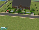 Sims 2 — Luxurious Mansion by BaddxHabit — A Beautiful Mansion. Is adorned with plenty of shrubery and fountains. Has two