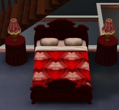 Sims 3 — HeartPattern004 by melissabrownkrapf2 — Heart Pattern Set type: Misc. Object: Showing Bedding Part of a Heart