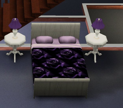 Sims 3 — PurpleRosePattern004 by melissabrownkrapf2 — Purple Rose Pattern Set type: Misc. object: showing bedding Part of