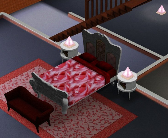 Sims 3 — PinkRosePattern001 by melissabrownkrapf2 — Type: Misc. Object: Showing Bedding Part of my pink rose collection.