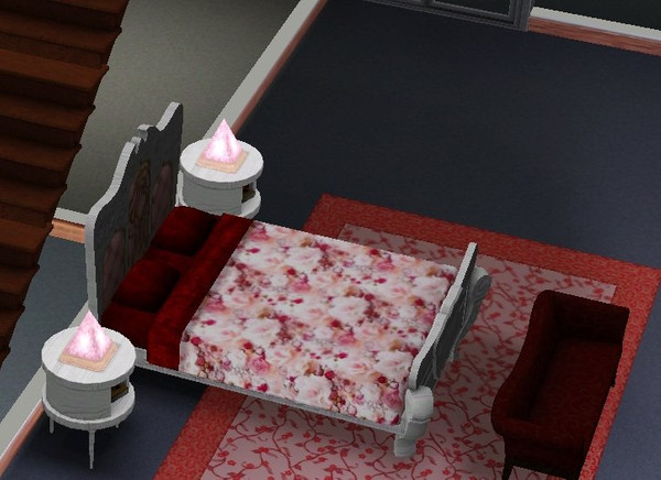 Sims 3 — PinkRosePattern002 by melissabrownkrapf2 — Type: Misc. Object: Showing Bedding Part of my pink rose collection.