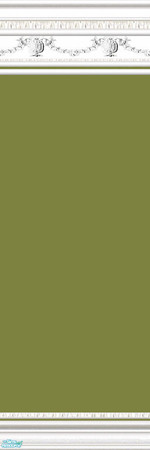 Sims 2 — jsf2RSRibbonOlive by jsf — New white, rope swagged, and ribbon enhanced moldings hold an olive green paint.