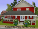 Sims 3 — Contemporary Farm House by IAMAPERSON13 — This contemopary farm house has two bedrooms and and three in a half