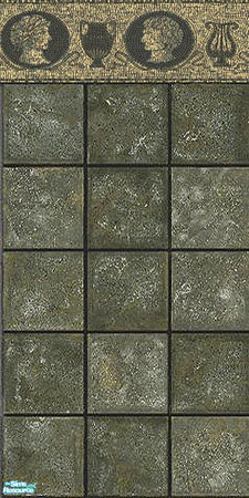 Sims 2 — Roma Tile Set - 1- Tuono by Robbin_Lara — Tuono=thunder and that is seen in the dark moody colors of this tile