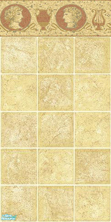 Sims 2 — Roma Tile Set - 1 - Dorato by Robbin_Lara — Dorato=golden...which is what is reflected in varying tones in this