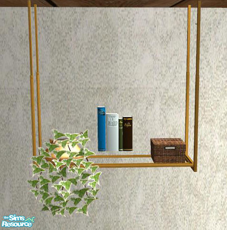 Sims 2 — PB Bedroom Recolor Honey - Hanging Shelf by ShinoKCR — 