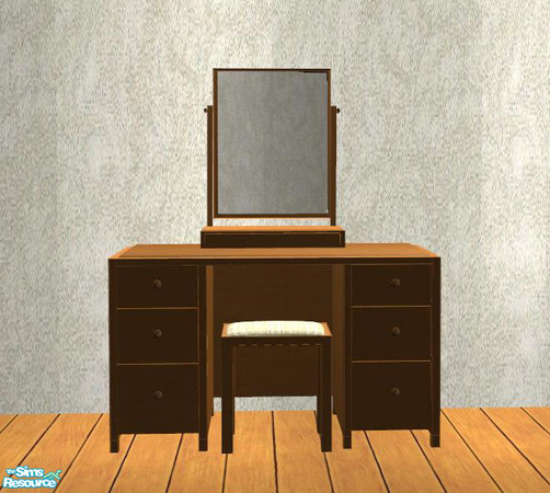 Sims 2 — PB Bedroom Recolor Honey - Vanity by ShinoKCR — 