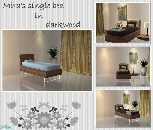 Sims 2 — Mira\'s birthday bedroom in Dusk & Gold - Single Bed by ~Monica~ — Enjoy