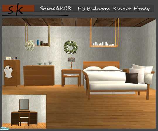 Sims 2 — PB Bedroom Recolor Honey by ShinoKCR — Another Honeyrecolor to match the PB Serie. We hope you like it! For the