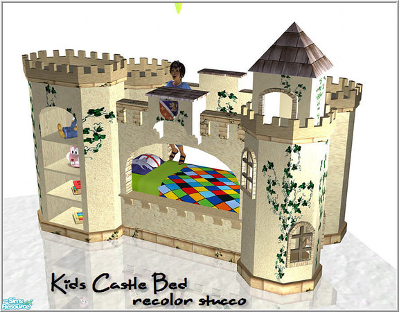 Sims 2 — kids castle - B43 Kids Castle Bed Recolstucco by Birgit43 — with 4 extra slots for deco