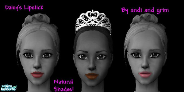 Sims 2 — Dasiy! by andi and grim — This is my natural set of lip stick called Dasiy! This natural lipstick set is called