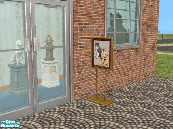 Sims 2 — Floor Signs Set 1 -  Cat and Puppy  by schweighsr — Tired of the same old shop signs? Well, there are plenty of