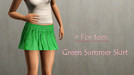 Sims 3 — Green summer Skirt for teen. by lucross2 — A lovely summer skirt for teens. I hope you like it :).