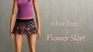 Sims 3 — Flower summer skirt for teens. by lucross2 — A lovely flower summer skirt for teens. I hope you like it :D !