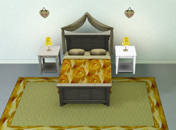 Sims 3 — YellowRosePattern001 by melissabrownkrapf2 — Yellow Rose Pattern Type: Misc. Object: Bedding and/or rug Part of
