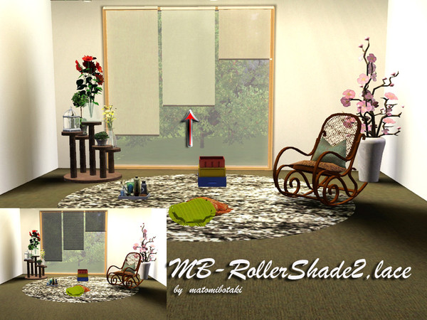 Sims 3 — MB-RollerShade2,lace by matomibotaki — MB-RollerShade2,lace by matomibotaki, longer and smaller new mesh,