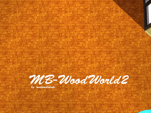 Sims 3 — WoodWorld2 by matomibotaki — New wood pattern in 2 brown shades and light yellow, 3 channel, to find under Wood.