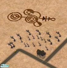 Sims 2 — Crop Circles Neighborhood Decor - Desert by TheNinthWave — Crop Circles for Desert Neighborhoods.