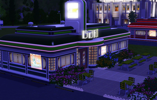 Sims 3 — Subway by searon2 — This is a remake of the original in game Diner rabbit-hole (Working) now with the proper
