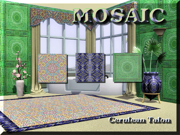 Sims 3 — Mosaic by Cerulean Talon — Vibrant colors and beautiful designs.
