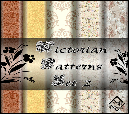 Sims 3 — Victorian Realistic Patterns Set 2 by Devirose — 5 beautiful Victorian-style realistic textures,to be used at