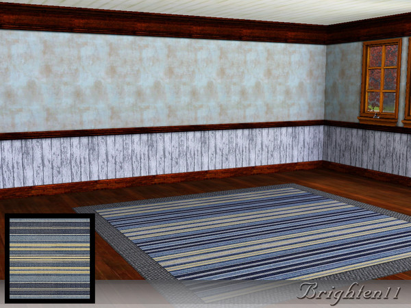 Sims 3 — BR11BahamaStripeCarpet2 by Brighten11 — Bahama Stripe Carpet 2 - Brighten11 Seamless with two editable channels.