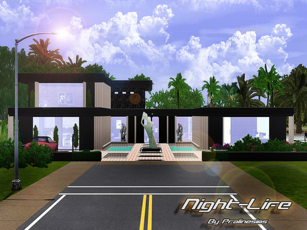 Sims 3 —  by TSR Archive — Night-Life Modern home for your simmies:) Interior: Two bathrooms, two bedrooms,kitchen,big