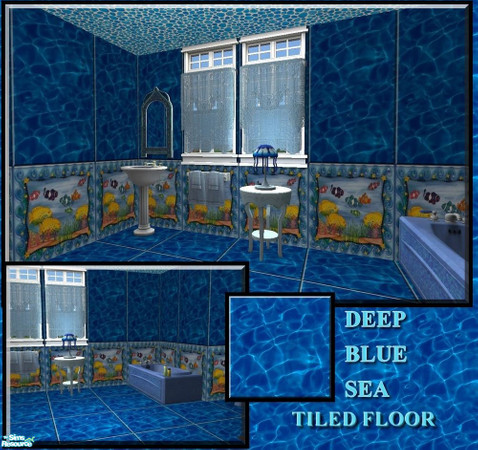 Sims 2 — Forever Blue - Floor-Deep Blue Sea by allison731 — This item is part of Forever Blue set. Floor with the