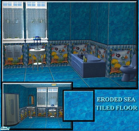 Sims 2 — Forever Blue - Floor-Eroded Sea by allison731 — This item is part of Forever Blue set. Floor with the appearance
