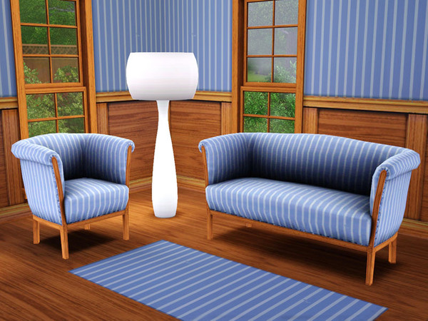 Sims 3 —  Hampton Seatings by Murano — New Sims 3 object meshes! Set includes loveseat and livingchair.