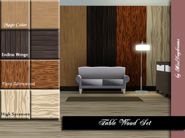 Sims 3 — Fable Wood Set by MissDaydreams — Fable Wood Set contains 4 high quality patterns in both horizontal and