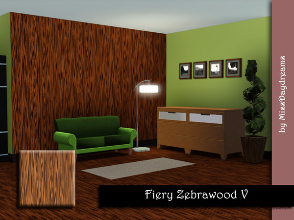 Sims 3 — Fiery Zebrawood (Vertical) by MissDaydreams — Fiery Zebrawood Pattern Vertical