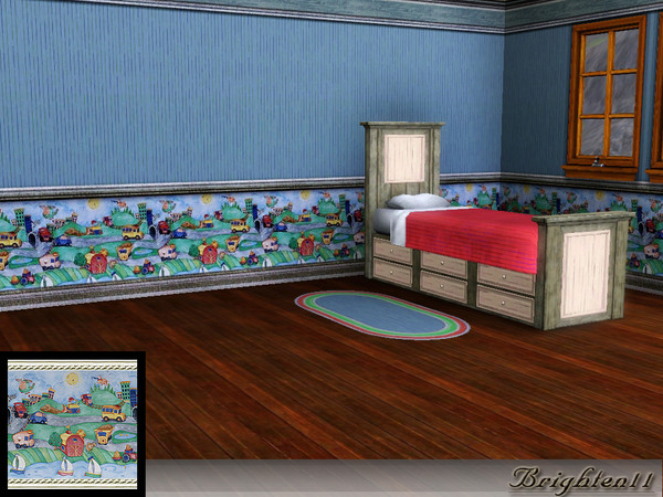 Sims 3 — BR11TransportWainscotin by Brighten11 — Transportation Wainscoting - Brighten11 Wainscoting for kids rooms. This