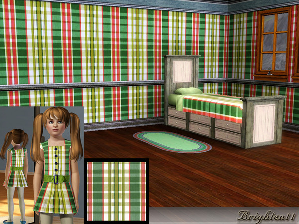 Sims 3 — BR11 Tropical Plaid by Brighten11 — Tropical Plaid - Brighten11 Bright plaid for kids rooms, linens, furniture