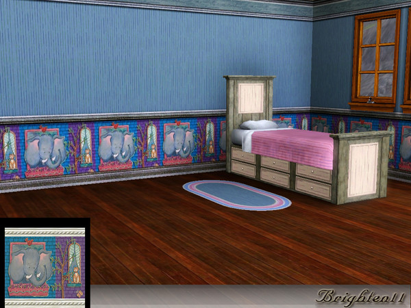 Sims 3 — BR11 Zoo Wainscoting by Brighten11 — Zoo Wainscoting - Brighten11 Kids themed wainscoting, perfect for kids or